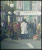 James Whitmore, David O. Stiers and Martin Landau during a take on Main Street