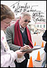 Martin Landau signs an autograph