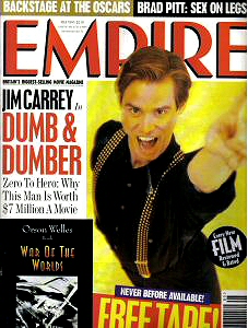 Empire Magazine
Jim Carrey on the cover of the British Empire Magazine.

Issue: November, 1998
Keywords: Empire Magazine UK The Truman Show 1998